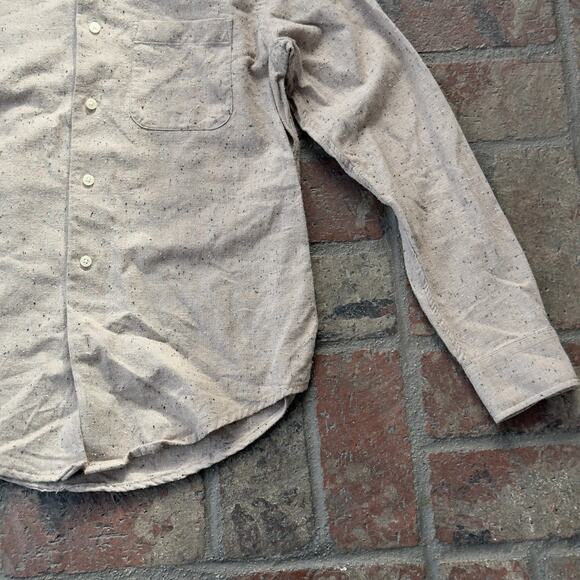 Club Monaco Long Sleeve Button Up Flannel Top Gray Fall Autumn - Picture 3 of 9